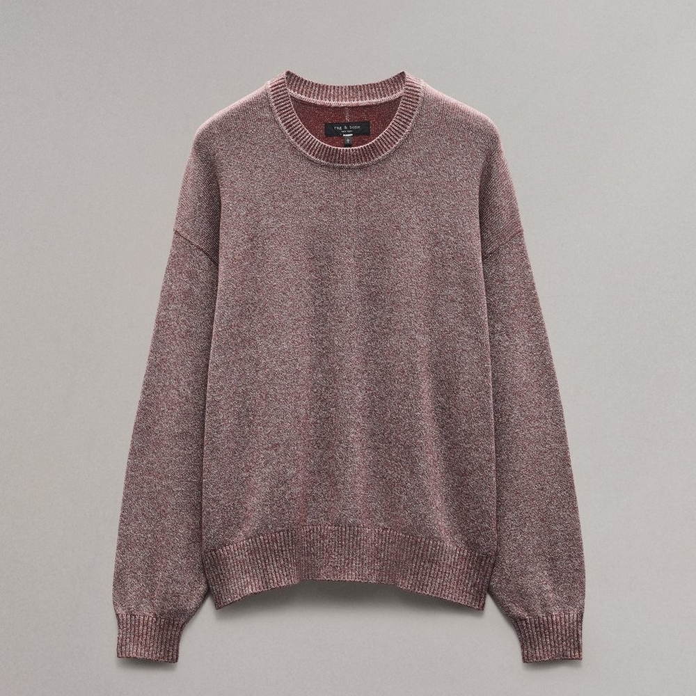 Rag & Bone Marled Cotton Crew Neck Sweater